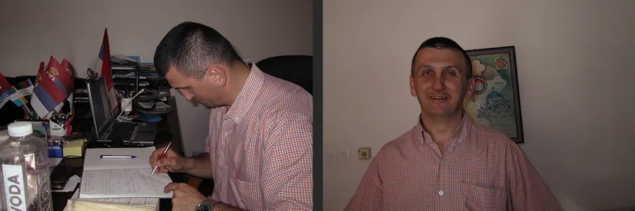 Miloš Jeremić — originalni upis u Knjizi utisaka Radio Integrala